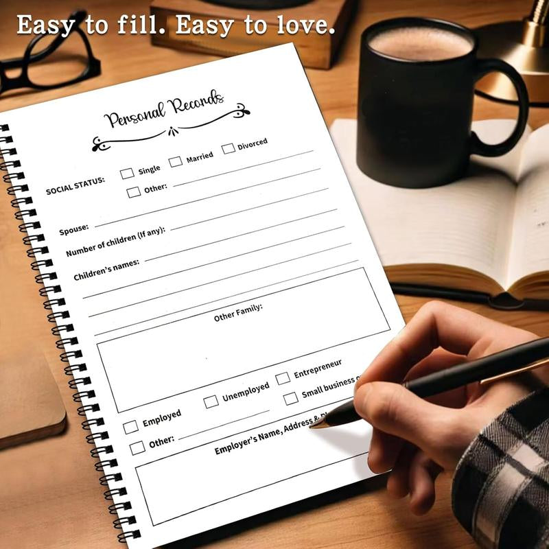 Rovhity My Final Wishes Planner - End of Life Organizer for Adults & Seniors | Legacy Binder for Passwords, Documents, Final Plans & Funeral Wishes | & Estate Planning Book