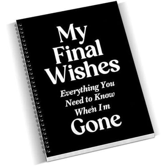 Rovhity My Final Wishes Planner - End of Life Organizer for Adults & Seniors | Legacy Binder for Passwords, Documents, Final Plans & Funeral Wishes | & Estate Planning Book