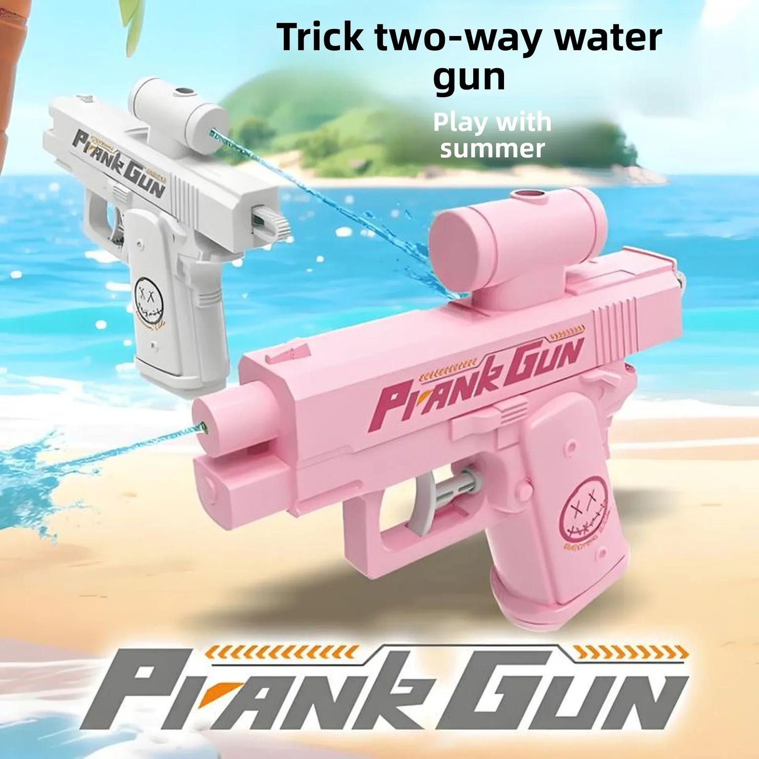 New Creative Double Sided Reverse Water Spray Gun Summer Trick Tactics Double Directional Water Spray Mini Water Play Gun Toy